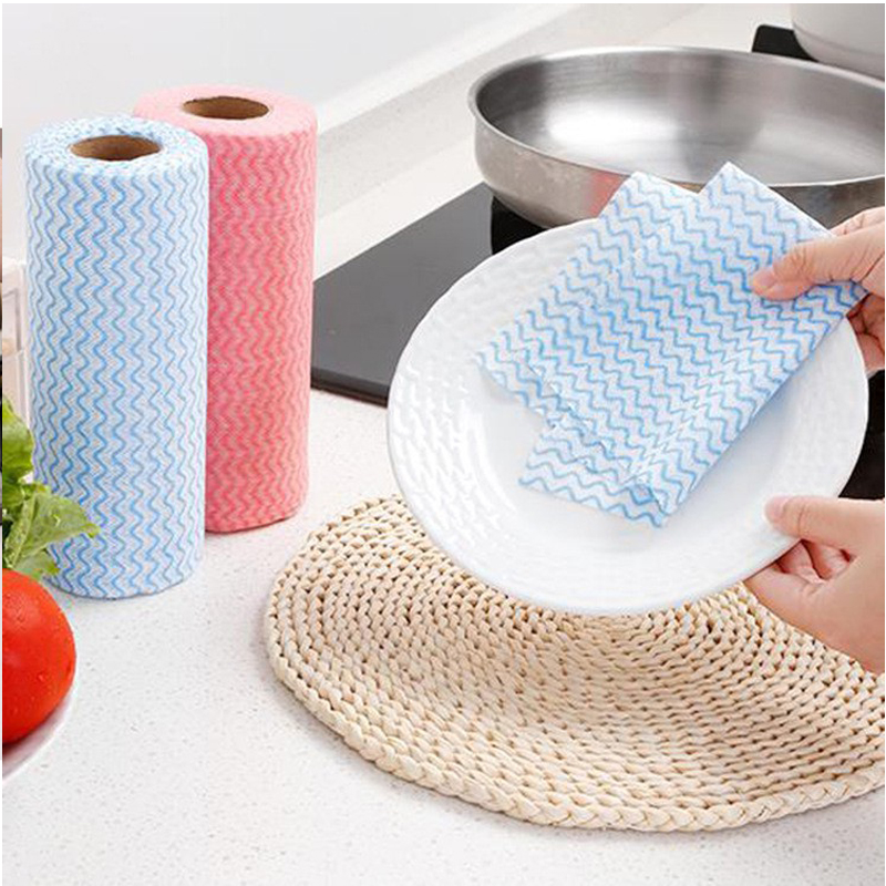 Cuộn khăn lau đa năng chùi bếp, chén dĩa, xe cuộn 50 miếng