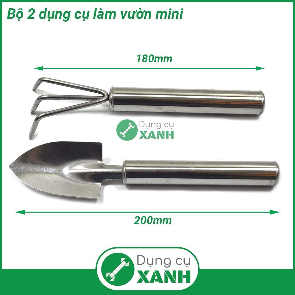 Bộ 2 dụng cụ làm vườn mini inox