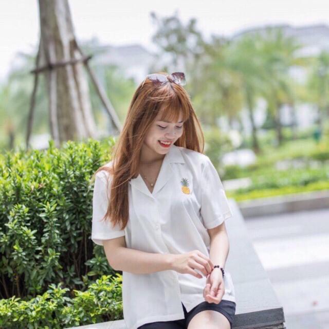 Sơ mi thêu dứa