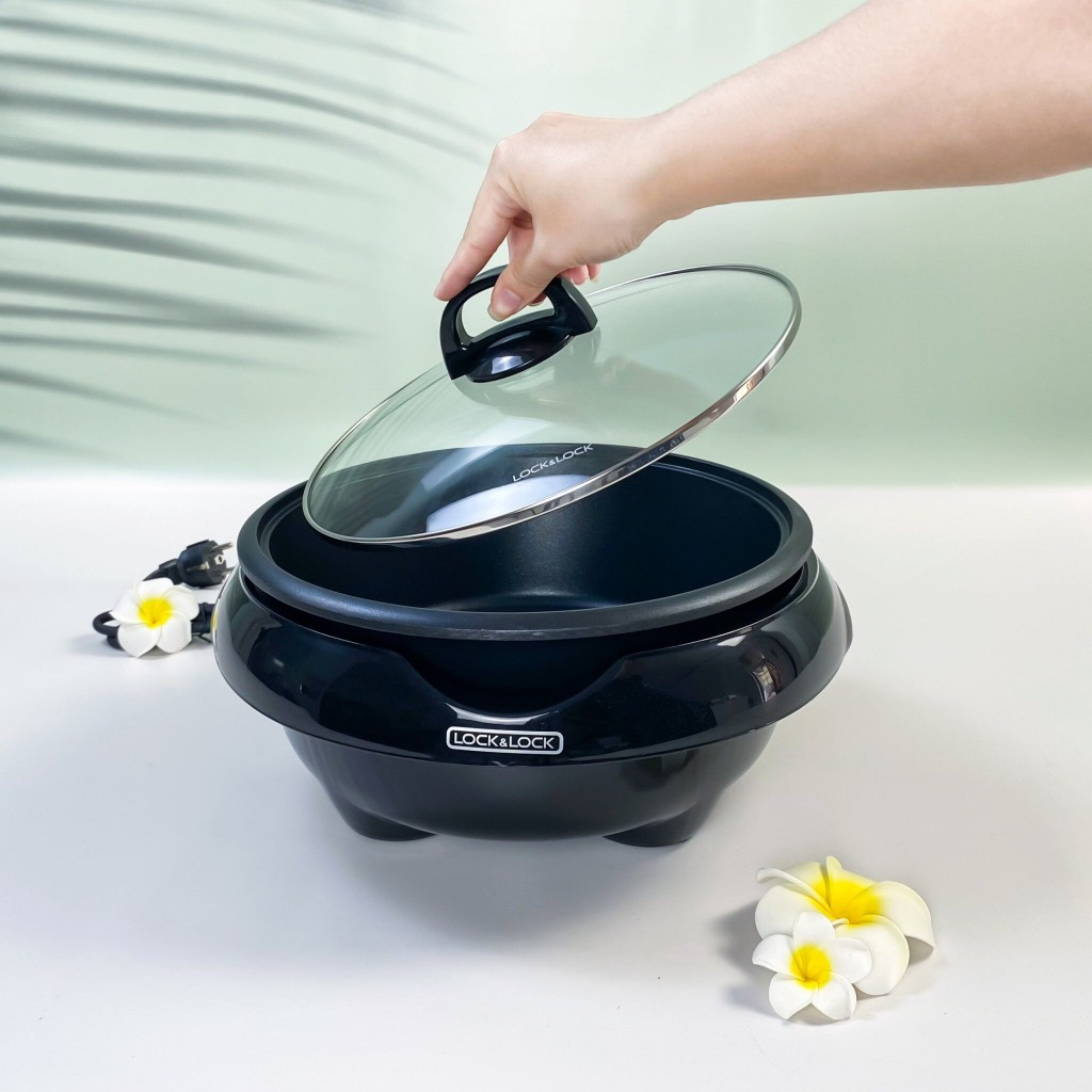 Nồi lẩu điện Lock&Lock EJP331BLK / EJP431SN 5 lít đường kính 28cm