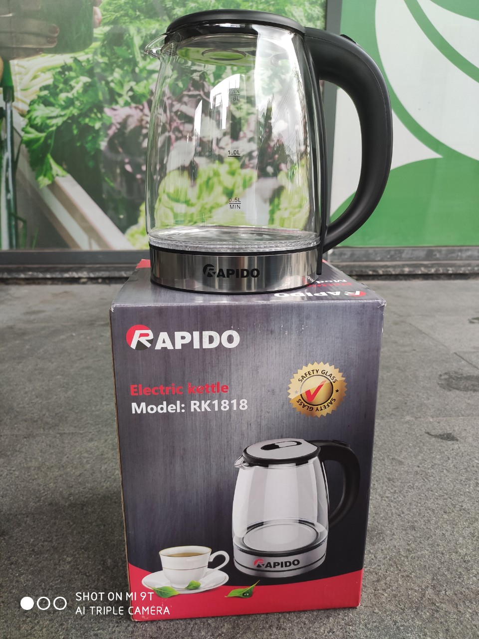 Bình đun siêu tốc thủy tinh Rapido RK1818 (1.8 lít)