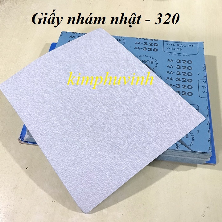 Số 320 - giấy nhám nhật xanh - giấy nhám nhật chà gỗ aa320