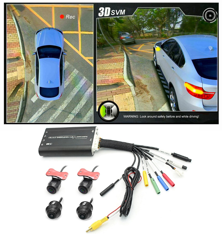 [Trả góp 0%] Camera hành trình 360 độ 3D cao cấp HD366 chuẩn AHD độ phân giải 1080P lắp tích hợp cho màn hình ô tô - Bảo hành 12 tháng