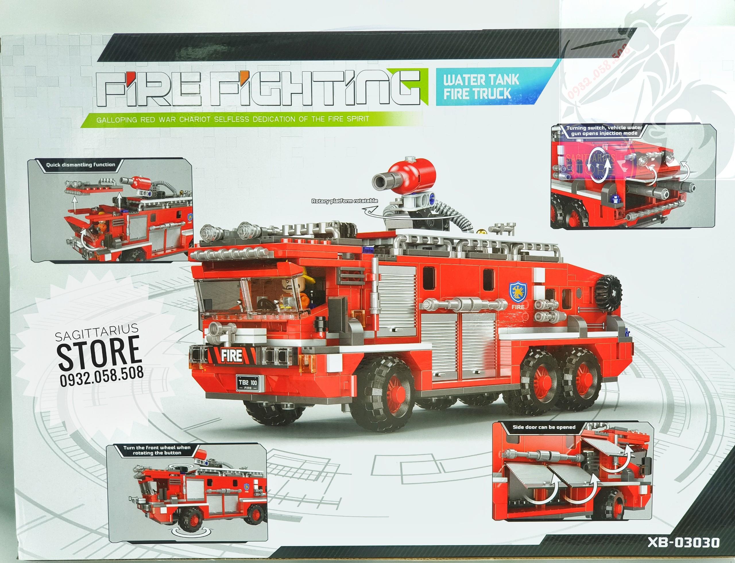 [HCM]Bộ Lego XingBao-XB03030 Lắp Ráp Xe Cứu Hỏa ( 720 Mảnh )