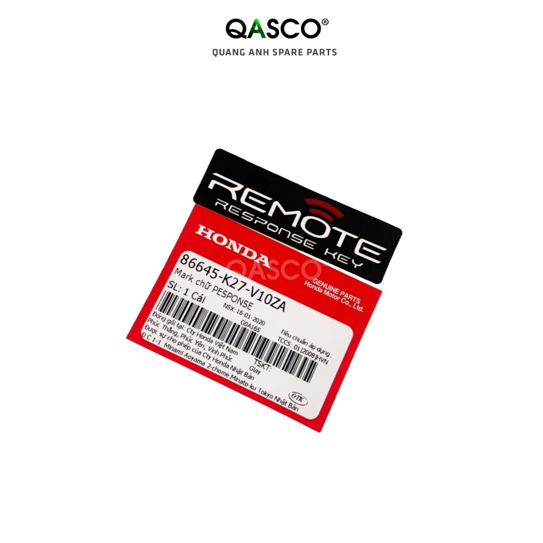 Tem chữ Remote (PESPONSE) HONDA AIR BLADE 125 (2012-2014) (86645K27V10ZA) _380