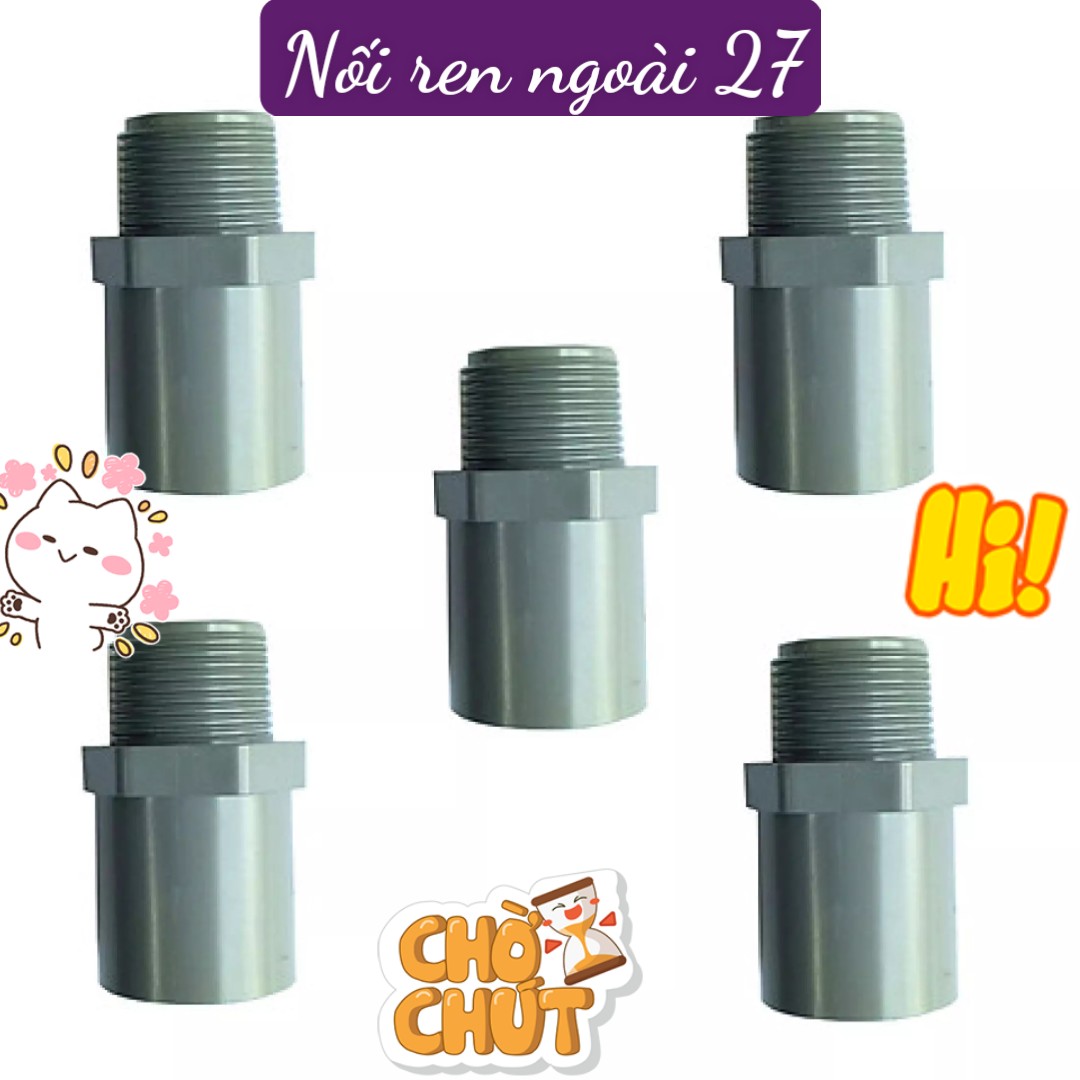 Nối ren ngoài 27 nhựa pvc- bình minh