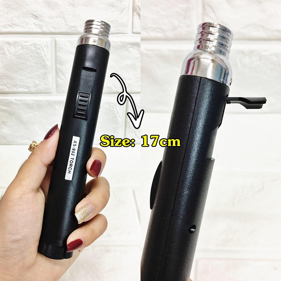[HCM]BẬT LỬA KHÈ RÃNH TAY XS902 CÓ CHÂN ĐẾ - LỬA HOẢ TIỄN (LỬA KIM) SIZE: 17CM - (XÀI GAS)