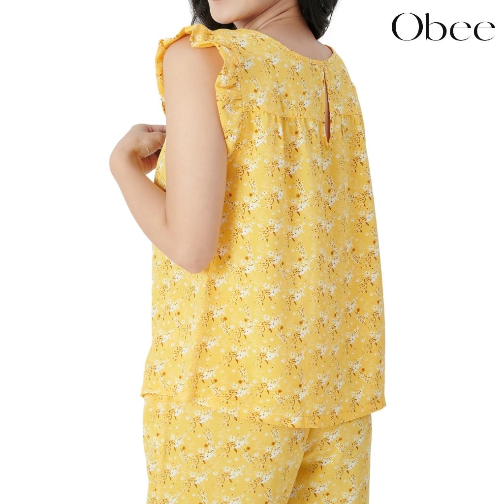 Đồ bộ nữ quần dài lụa mango mềm mịn, không nhăn