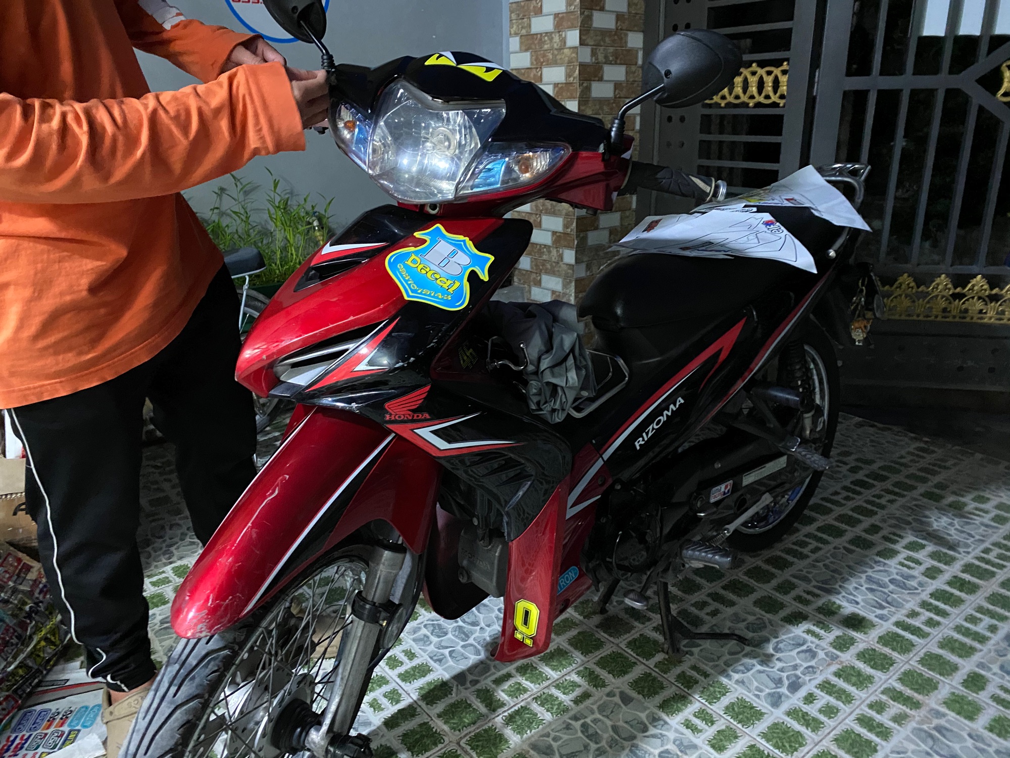 Tem rời wave Rsx 2010 đỏ đen