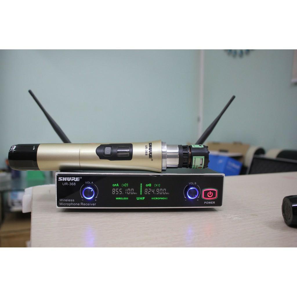 Micro không dây karaoke UR368 Cực Hay Led 7 Màu