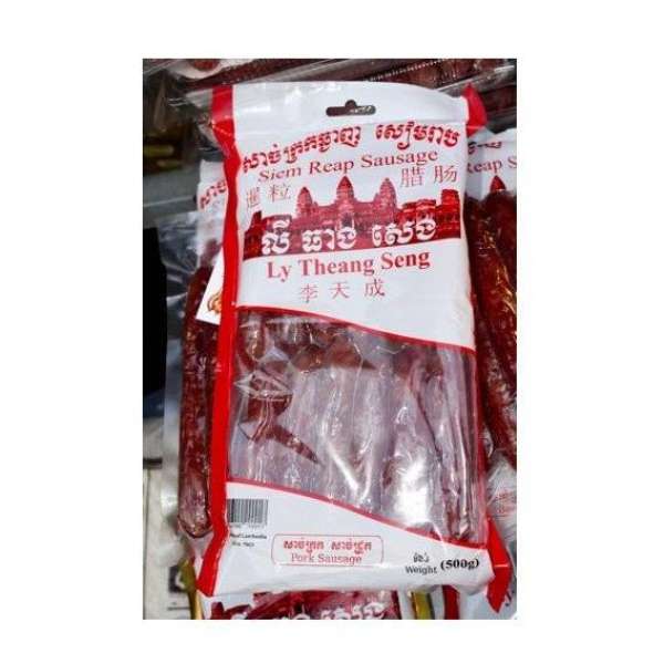 Lạp Xưởng Siêm Riệp Nổi Tiếng Lâu Đời- Thích Hợp Làm Quà Biếu Tết [ Vị Thịt Heo  Bịch 500Gram ]