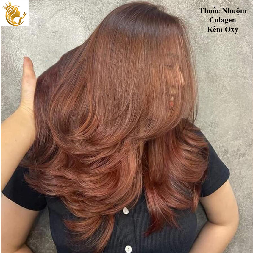 Thuốc Nhuộm Tóc Màu Vàng Đồng Kèm Oxy
