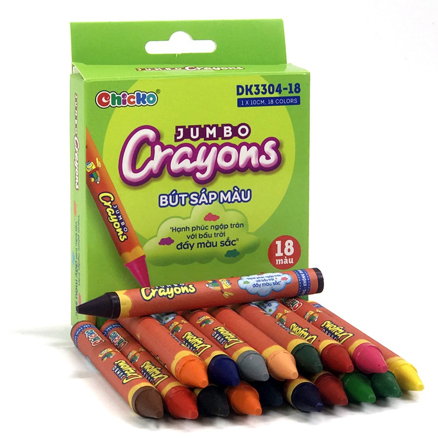 Bút Sáp 18 Màu Jumbo Crayons