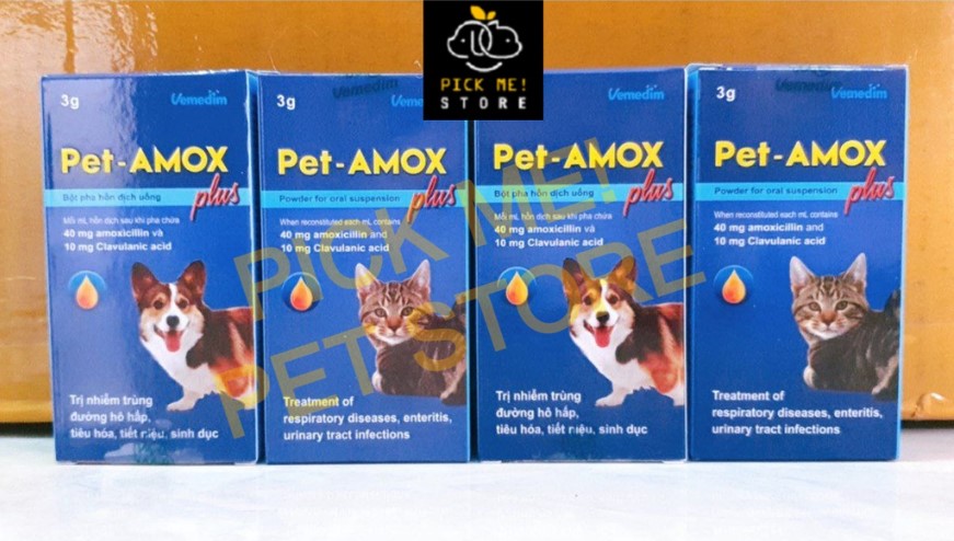 Amox Plus Pet Powder Mixed to Support Respiratory and Urinary Infections for Dogs and Cats