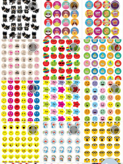 Túi 10 Tờ  Sticker Khen Thưởng Nhiều Mẫu