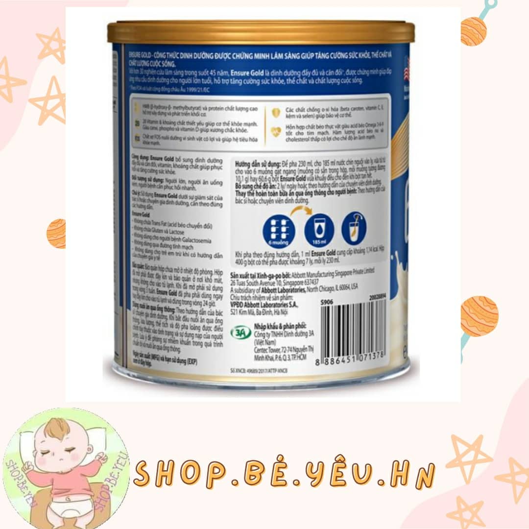 Sữa bột Ensure Gold Abbott 400g