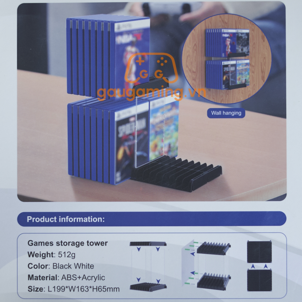 Kệ đựng Đĩa Game PS5/PS4/XBOX/Nintendo Switch