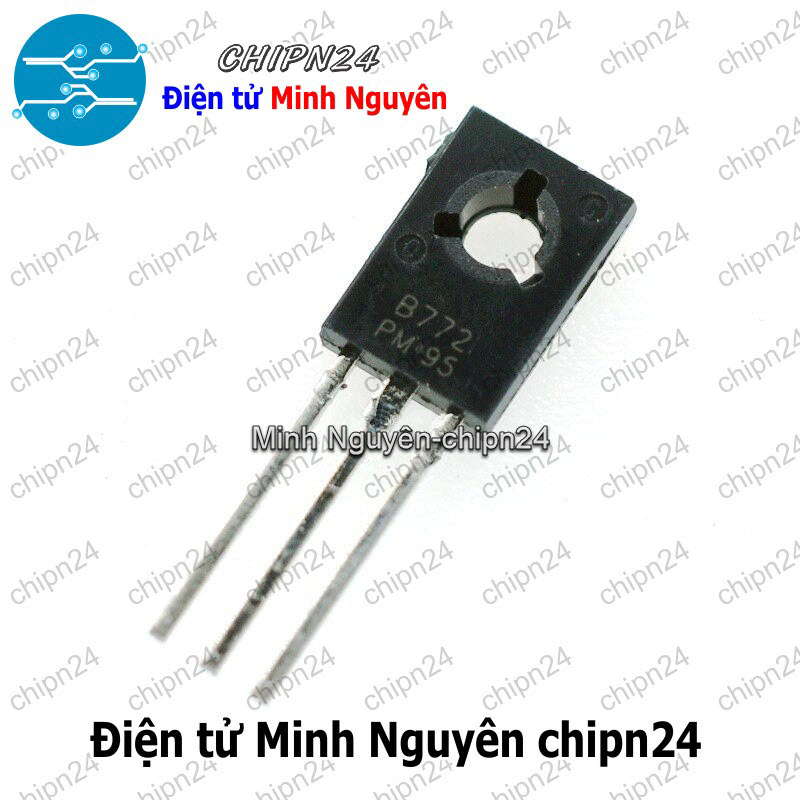 [10 con] (KT1) Transistor B772 TO-126 PNP 3A 40V (2SB772 772) - HH000980