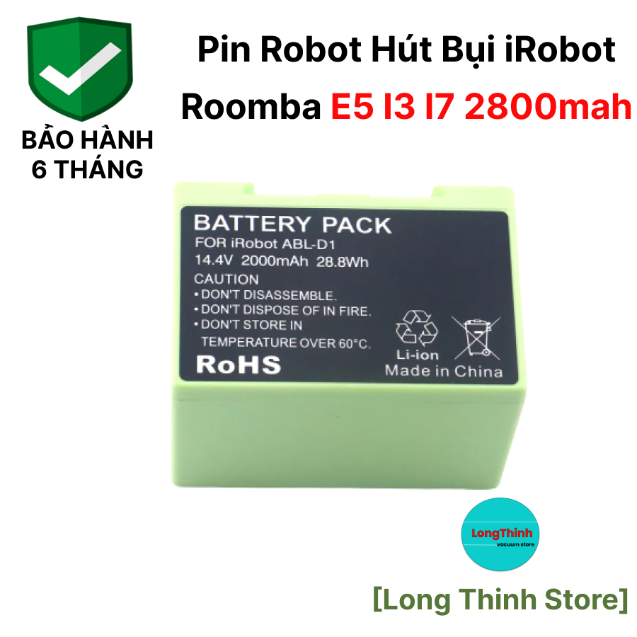 Robot replacement battery for vacuum iRobot Roomba e5 i3 i7 2800mAh