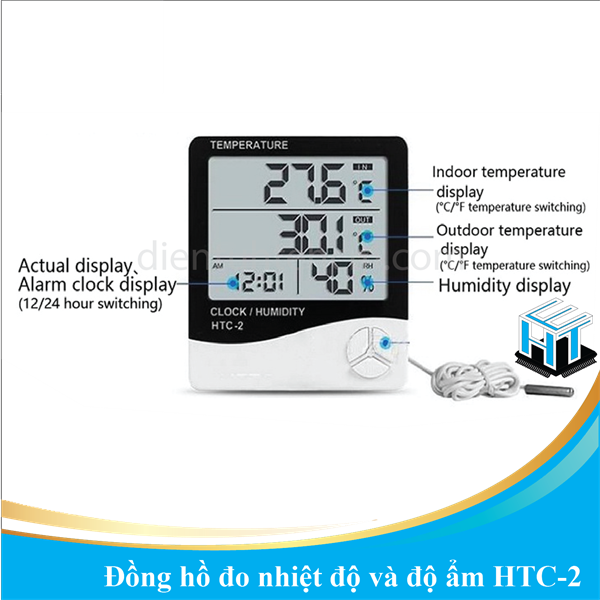 Đồng hồ đo nhiệt độ và độ ẩm HTC-2
