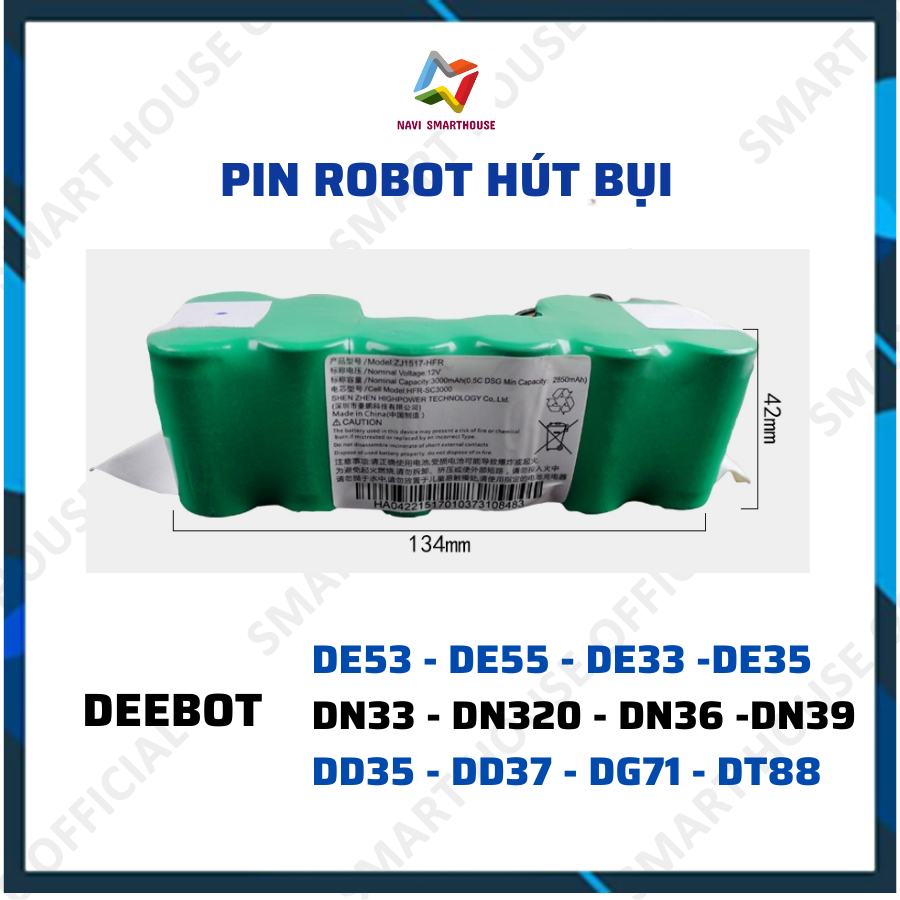 Pin robot hút bụi chính hãng debot dn33, dn320, dn36, dn39, dd35, dd37,dd33, de53,de55