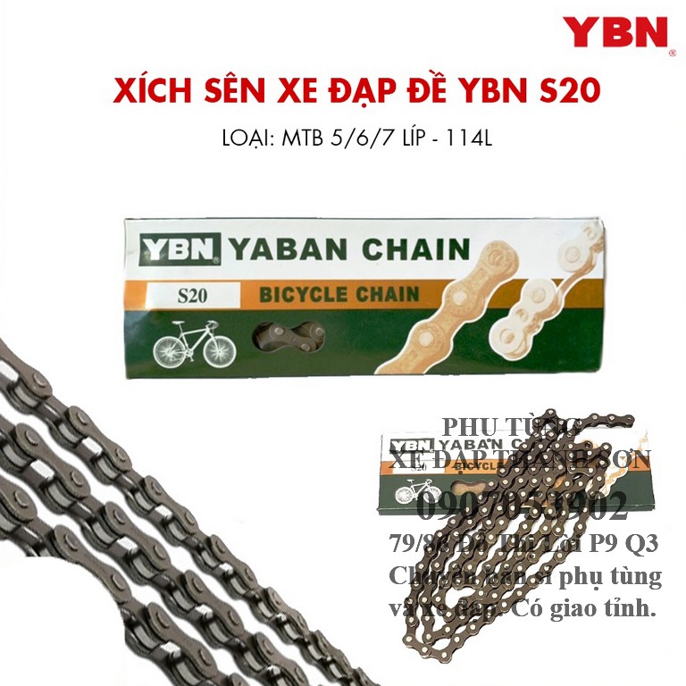 Xích (Sên) Đề Xe Đạp 2 Ly YBN -5,6,7,8 líp