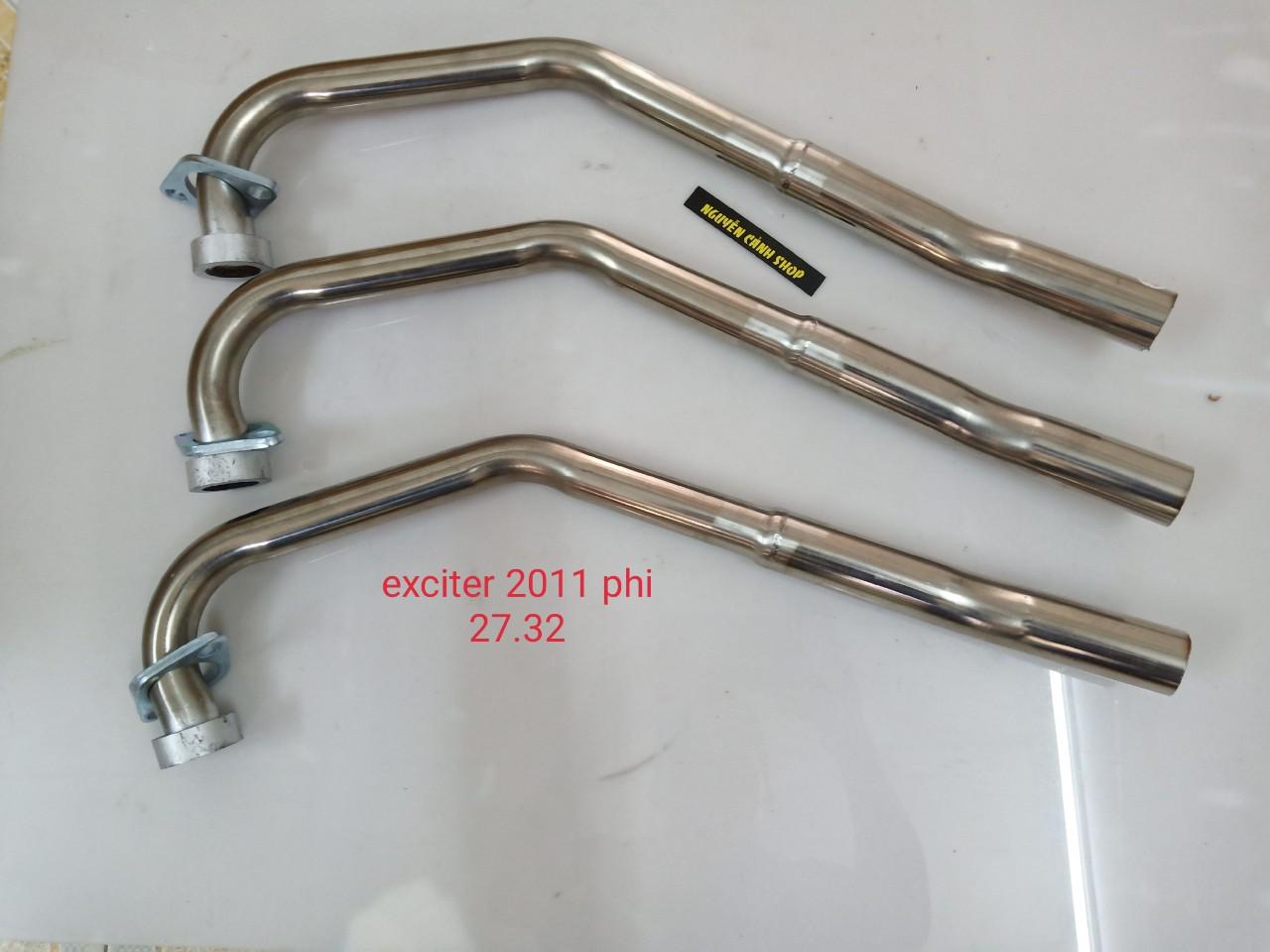 cổ pô exciter 135 2011 inox 304 phi 27 32
