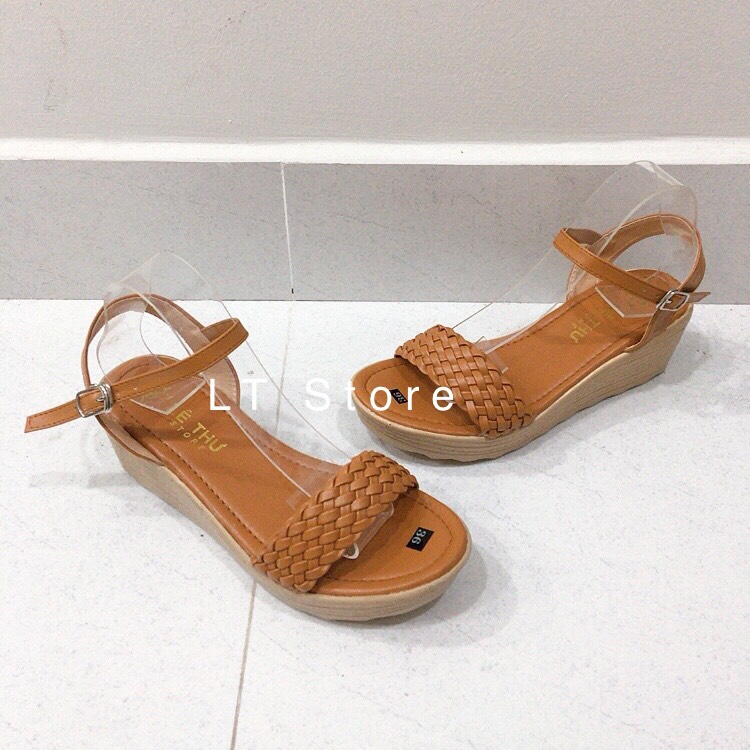 Giày đế xuồng 5cm quai đan bính