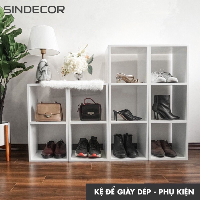 Kệ sách gỗ - kệ đa năng tổ ong nhiều tầng lắp ghép tiện dụng