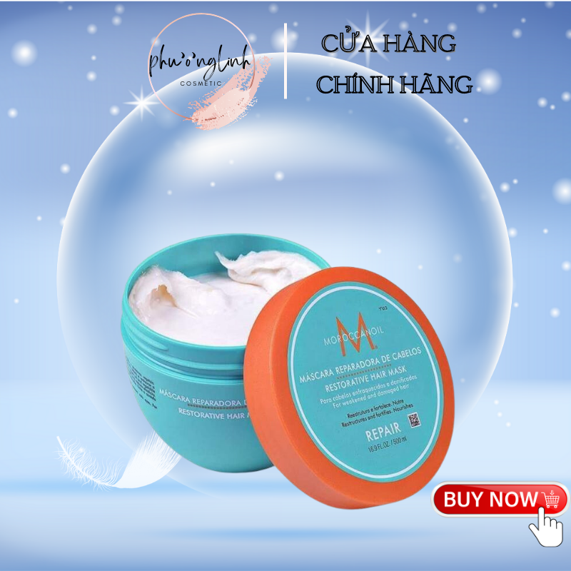 Kem ủ tóc MOROCCANOIL - 500ml phục hồi chuyên sâu tóc hư tổn | Dầu hấp ủ xả tóc Moroccanoil chính hãng