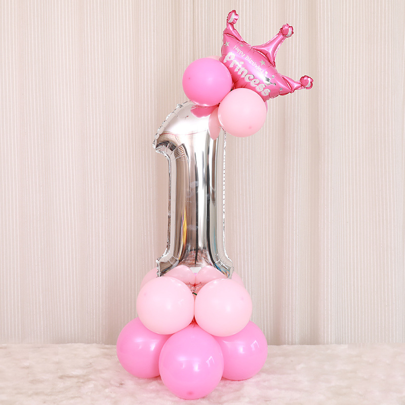 [HCM]Combo bong bóng nhũ - bong bóng số size đại 70cm bong bóng vương miện trang trí - Diệp Linh