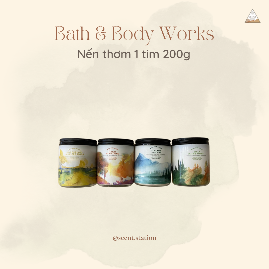 [Scent Station] Nến Thơm 1 Tim 198g - 227g Bath & Body Works