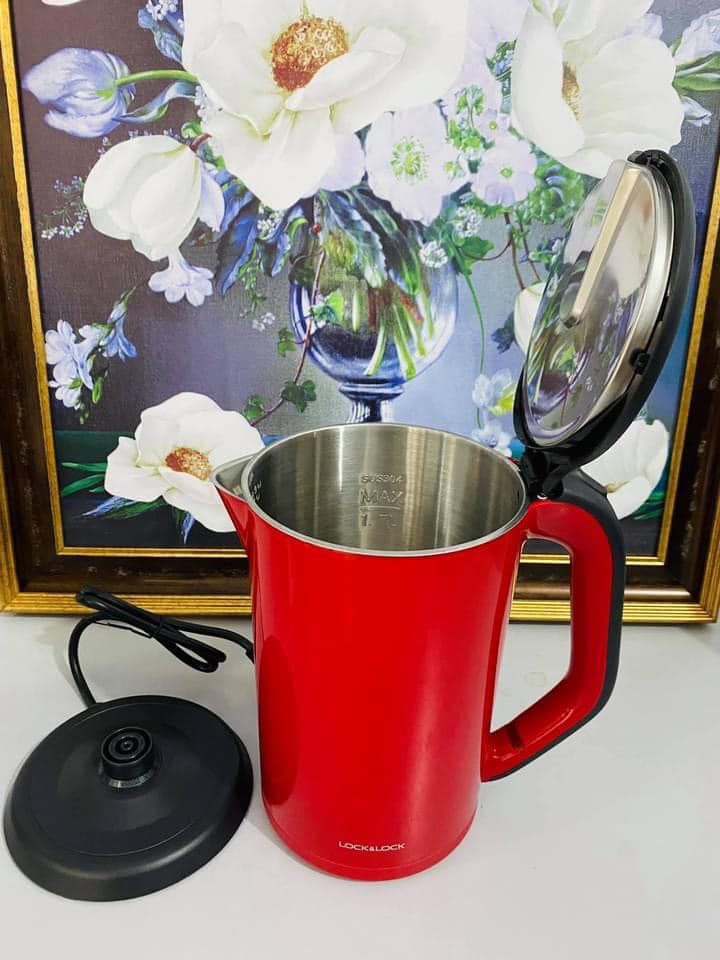 Ấm siêu tốc bằng thép không gỉ Ỉ LOCK&LOCK 1,7L EJK738 Đỏ