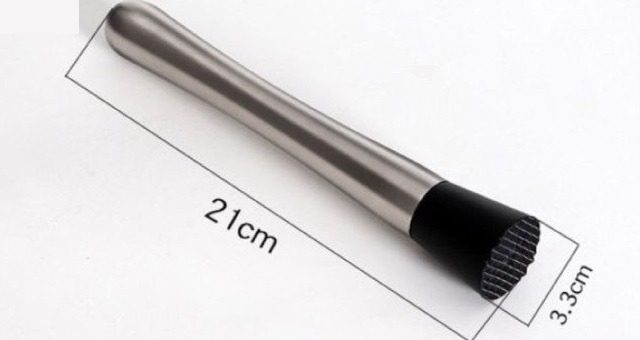 Chày dầm pha chế Inox 23cm màu đen - 21cm màu bạc