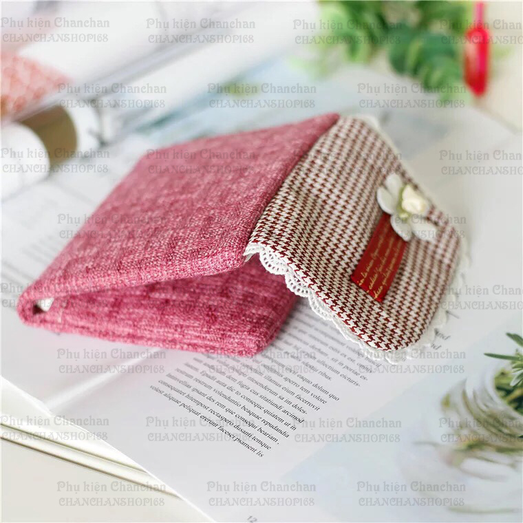 Ví Mini Hoa trắng nắp gập 2 ngăn 53k