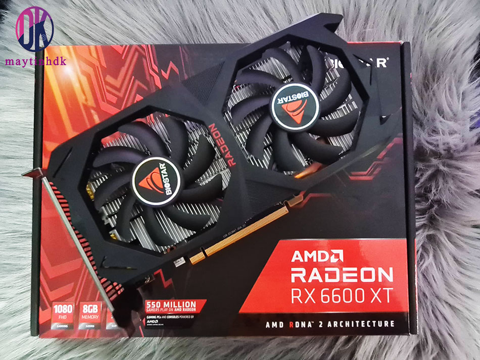 Card màn hình Biostar Radeon RX 6600XT 8GB VA66T6TM81 full box bảo hành
