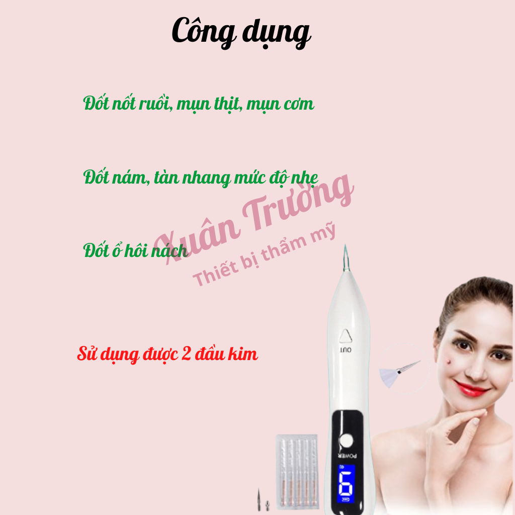 Máy đốt nốt ruồi 9 cấp, đốt hôi nách, mụn thịt, tàn nhang