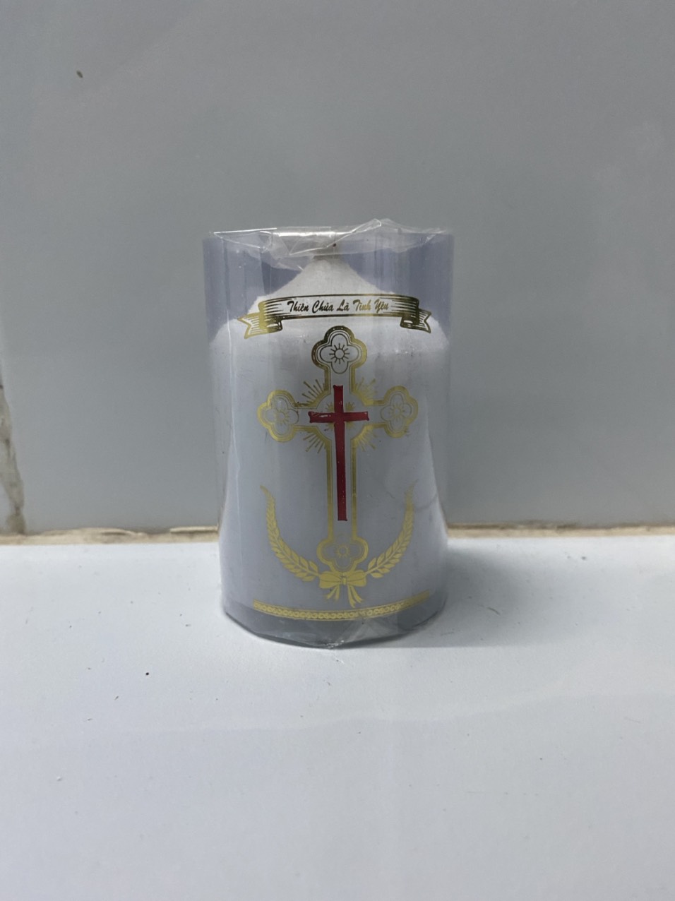 225. Cặp đèn cầy công giáo 6cm