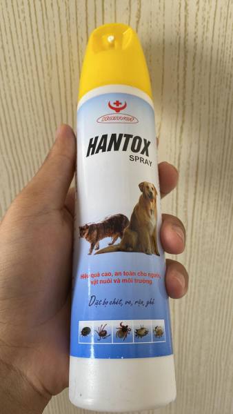 (QUẬN 4)Chai xịt Hantox Spray diệt bọ chét ve chấy rận ghẻ chó mèo( 300ml )