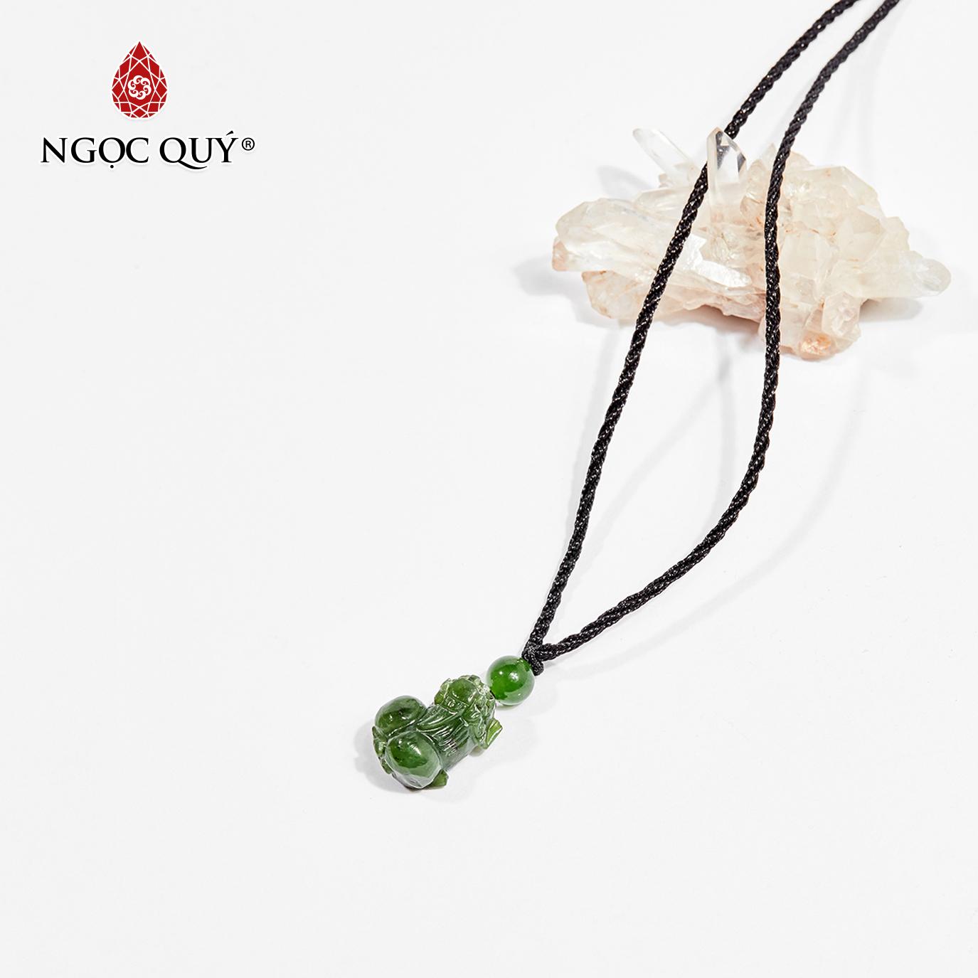 [HCM]Mặt Dây Chuyền Đá Ngọc Bích Tỳ Hưu 2cm (màu xanh ngọc) - Ngọc Quý Gemstones