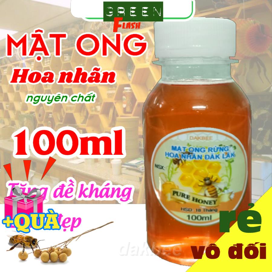 Mật ong rừng hoa Nhãn - hỗ trợ giảm đau dạ dày - [100ml] - dakbee [greenflash]