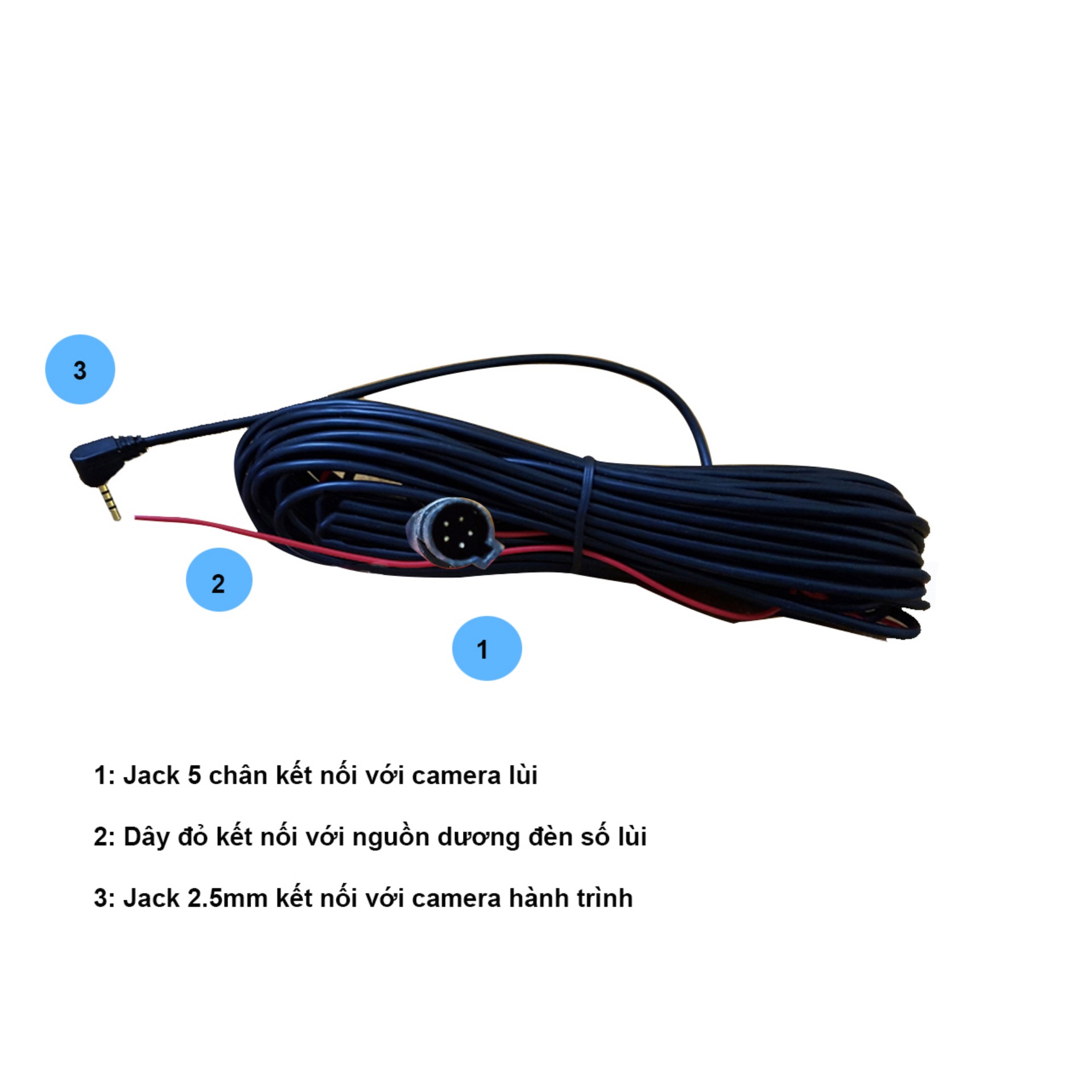 Camera hành trình Full HD 1080, có camera lùi (gắn gương chiếu hậu)