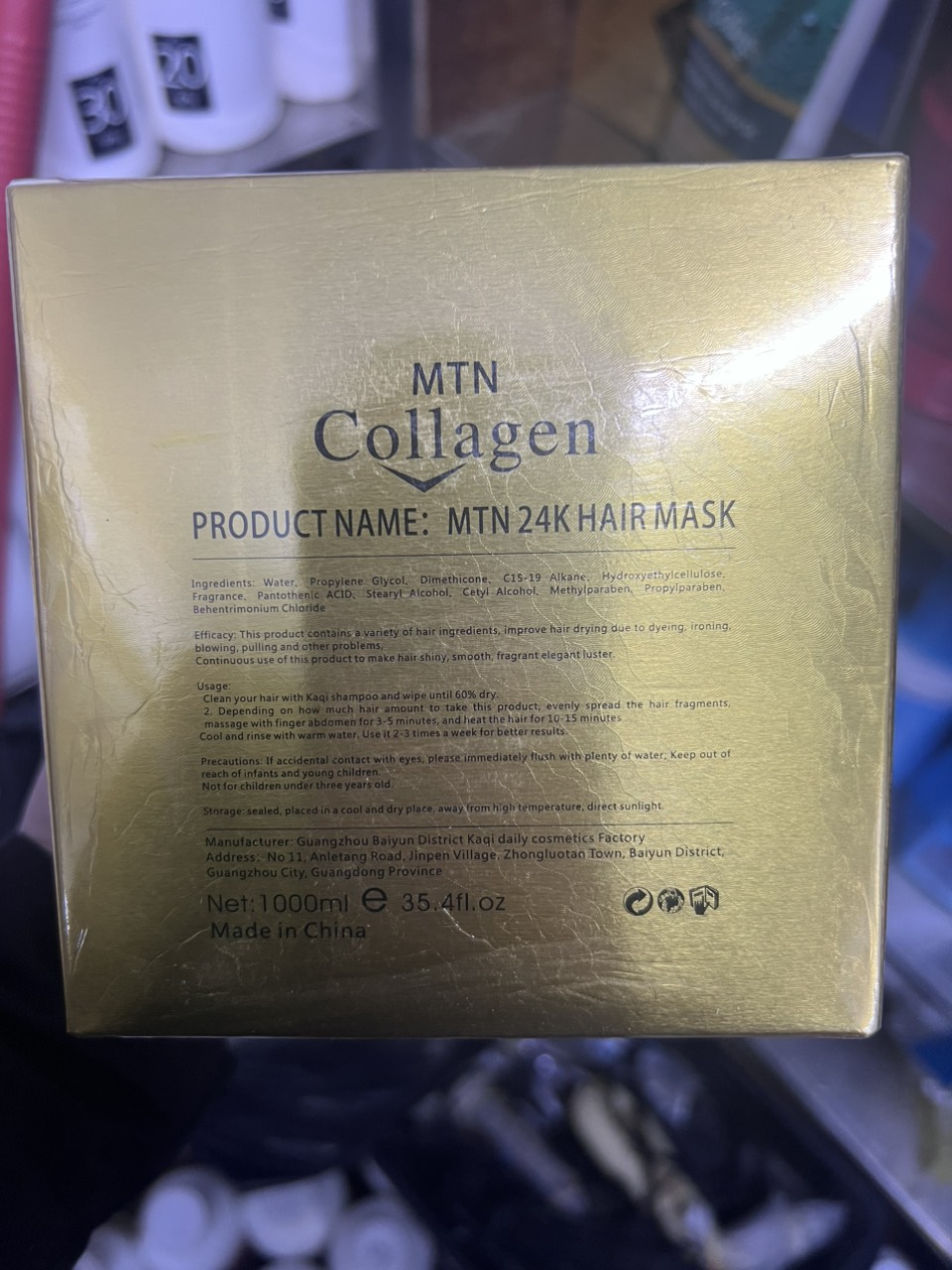 Kem hấp ủ tóc collagen 24k MTN 1000ml