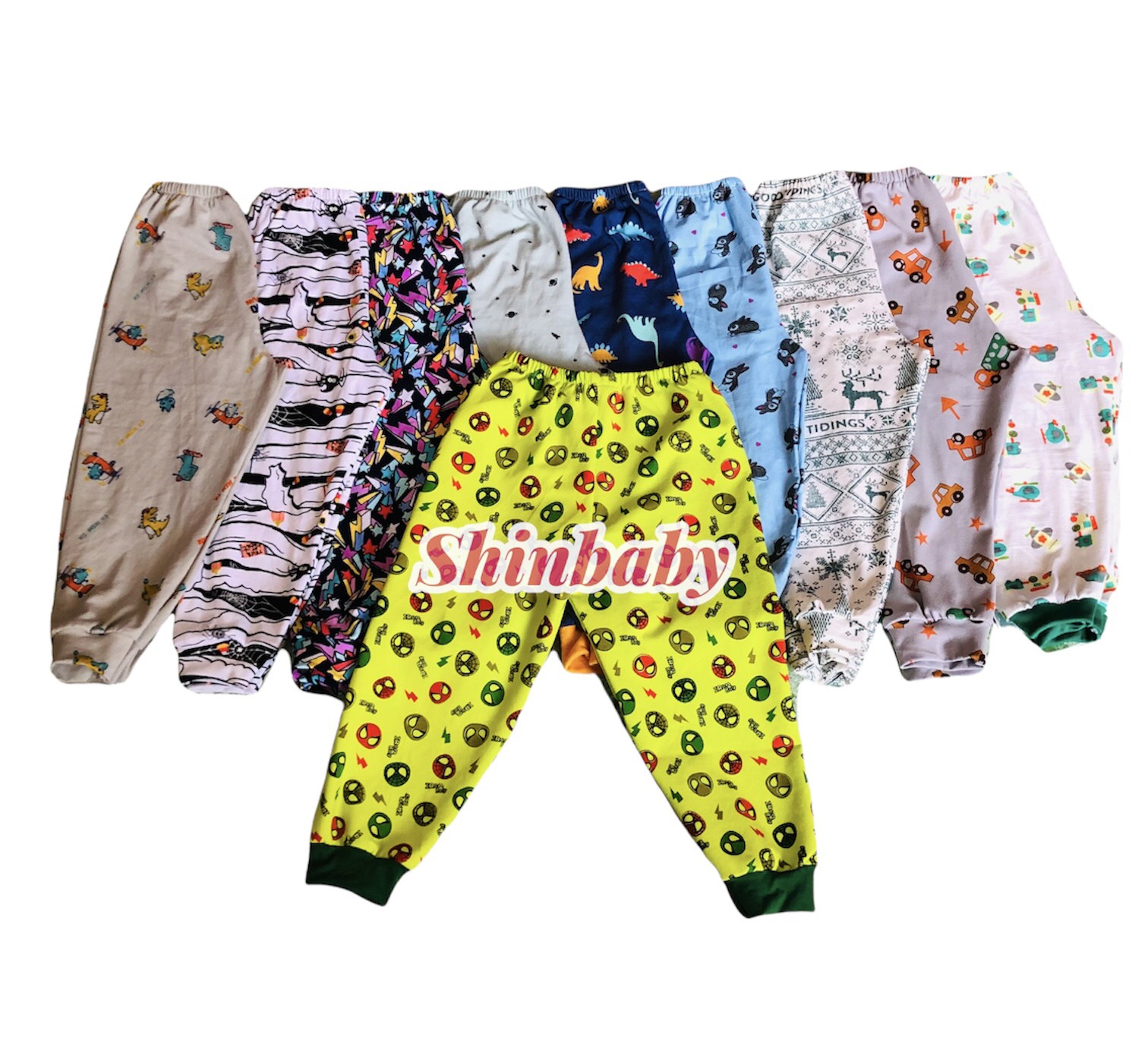 Set 5 quần dài thun lạnh siêu mềm mát nhiều hình xinh yêu cho bé