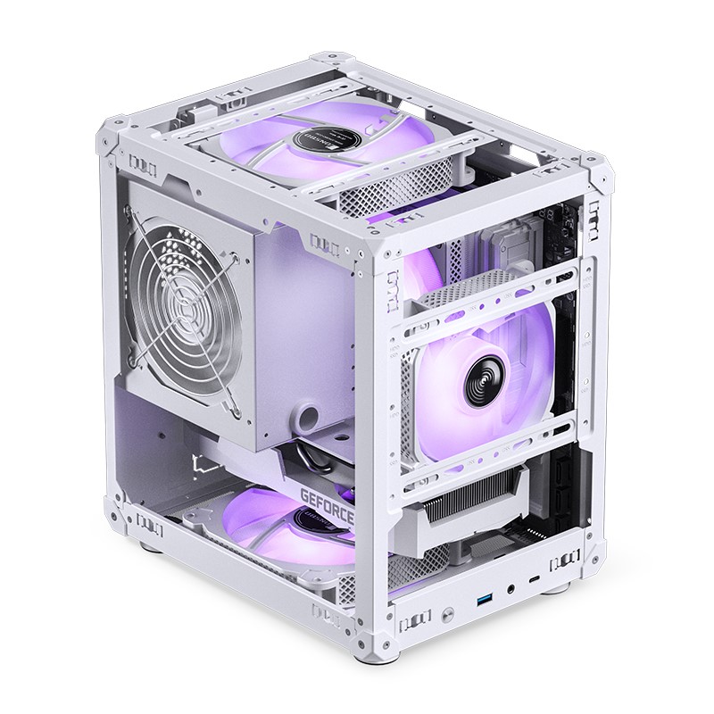 Vỏ Case máy tính Thùng máy tính mini Jonsbo C6 White
