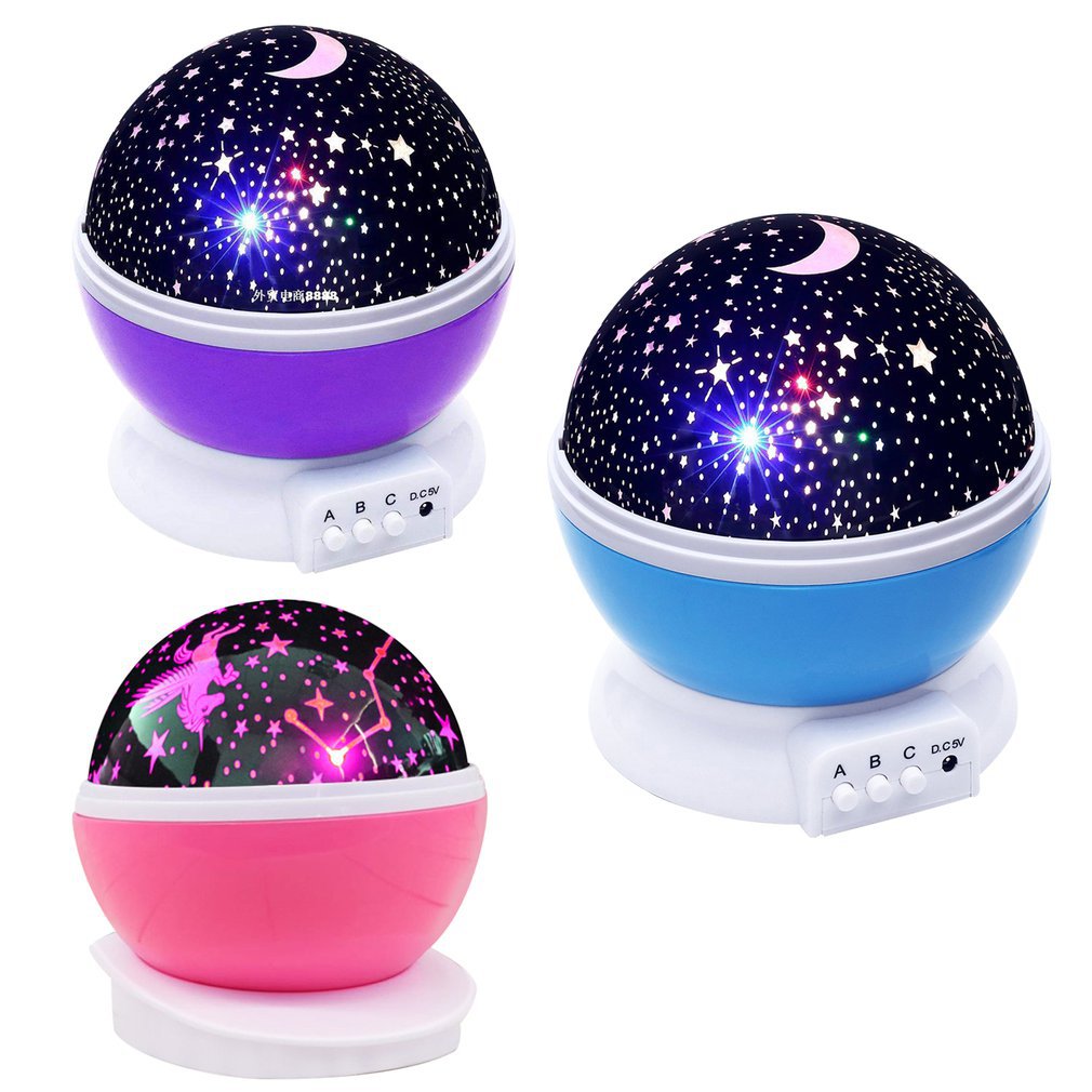Đèn Ngủ Chiếu Sao Vũ Trụ Độc Đáo Xoay 360 Độ