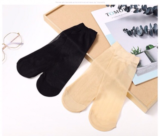 Set 10 đôi tất da mỏng, thoáng khí