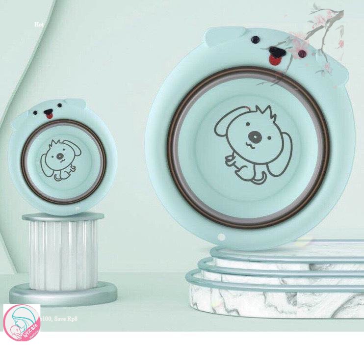 Chậu (thau) rửa mặt gấp gọn hình cún siêu cute cho bé