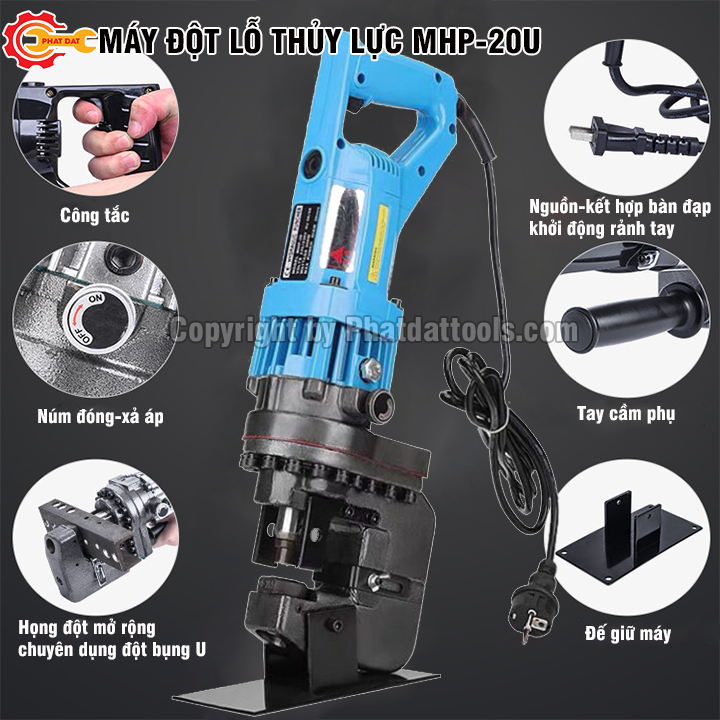 Máy Đột Lỗ Thủy Lực Chạy Điện Cầm Tay MHP20