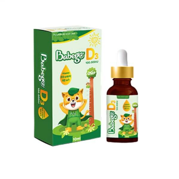 DẦU CHÙM NGÂY VITAMIN D3 K2 BABEGO 10ML TỪ ĐỨC